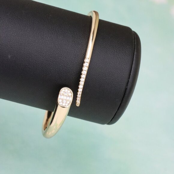 Rose Gold Designer Bangle with Diamond Accents, XPBL0599 - Picture 8 of 12